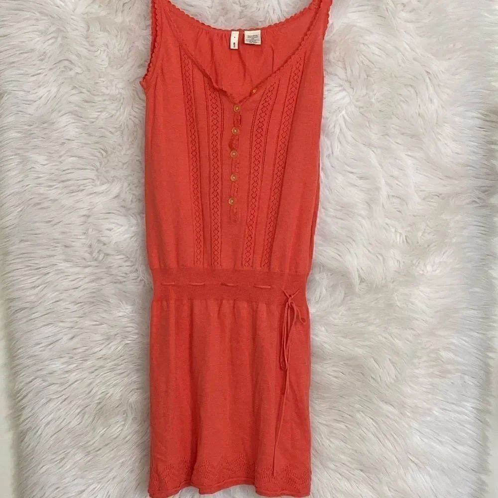 Anthropologie | Moth Orange Sleeveless Knit Dress